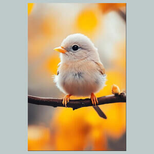 #0183-SM Bird on Branch 4x6 Glossy Photo - Fast-Secure Shipping